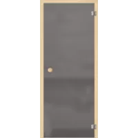 Дверь для бани и сауны Лайт ПО  ДО (белое матированное, круглая ручка)