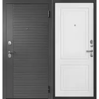 Входная дверь ПРОсемь (Графит/эмалит Белый 860*2050 левая)
