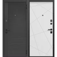 Входная дверь ПРОсемь (Сатин черный/Сатин белый 860*2050 правая) Входная дверь ПРОсемь (Сатин черный/Сатин белый 860*2050 правая)