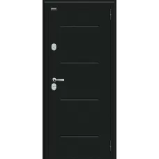 Входная дверь Thermo Лайн Букле черное/Cappuccino Veralinga