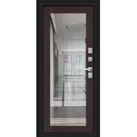 Входная дверь Thermo Флэш МФ/BChrome (Букле черное/Wenge Melinga)
