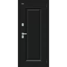 Входная дверь Thermo Флэш МФ/BChrome (Букле черное/Wenge Melinga)