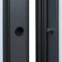 Входная дверь Titanium с окном и английской решеткой (терморазрыв 3к)