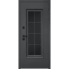 Входная дверь Titanium с окном и английской решеткой (терморазрыв 3к)